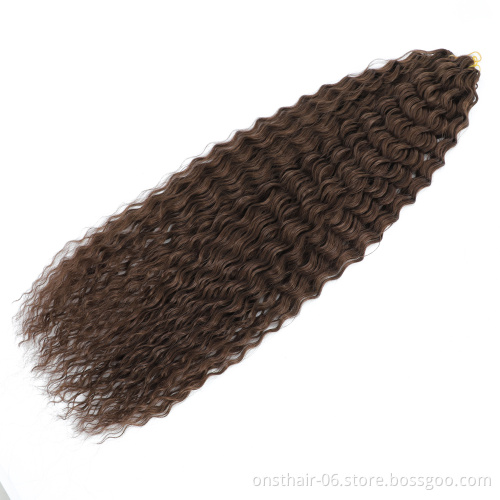 Onst Soft Water Wave Crochet Hair Synthetic Braid Hair  30 Inch Deep Wave Braiding Hair Extension Blonde 27-613